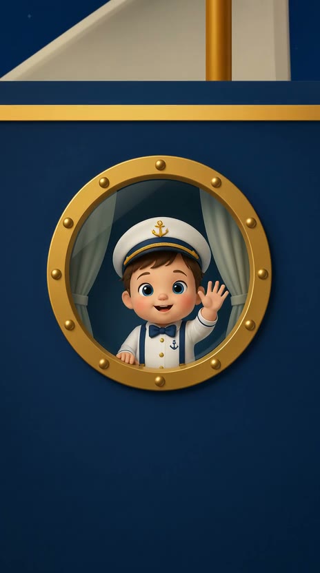 Little Captain Baby Shower Invitation design