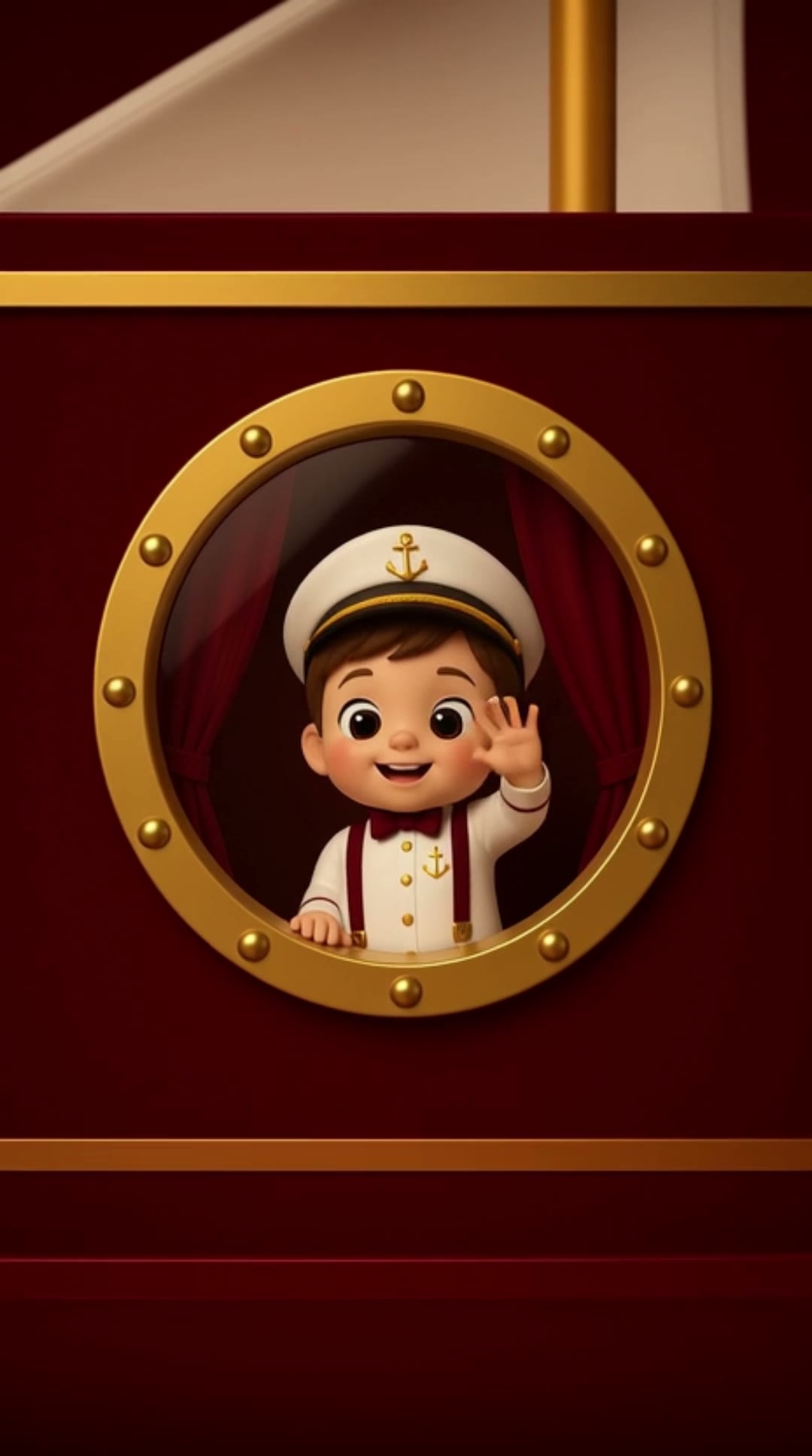Little Captain Sarı & Kırmızı Baby Shower Invitation design