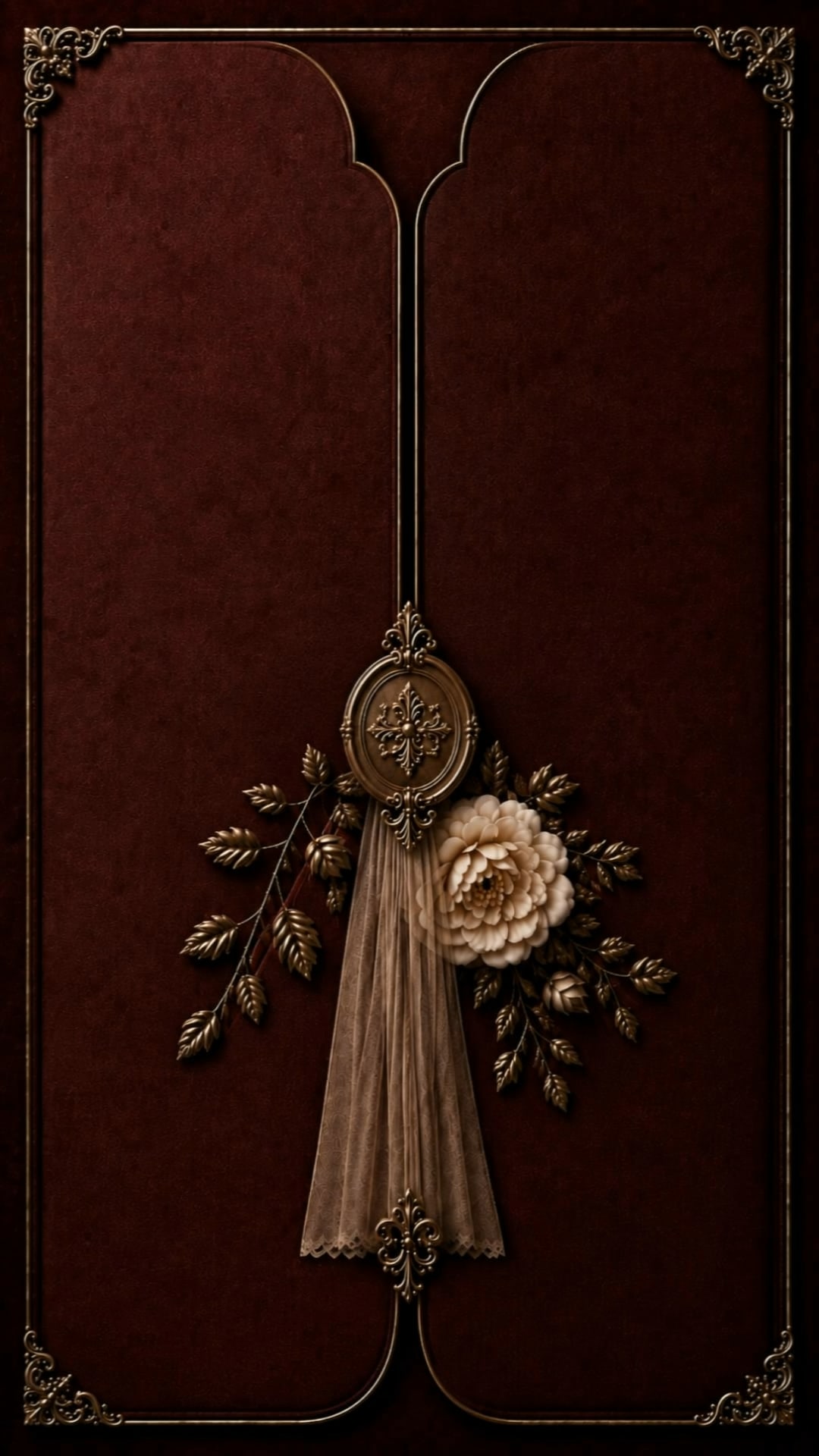 Vintage Red Wedding Invitation design